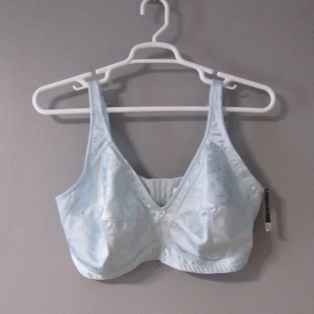 NWT Jennifer Intimates Light Blue Rose Pattern Bra